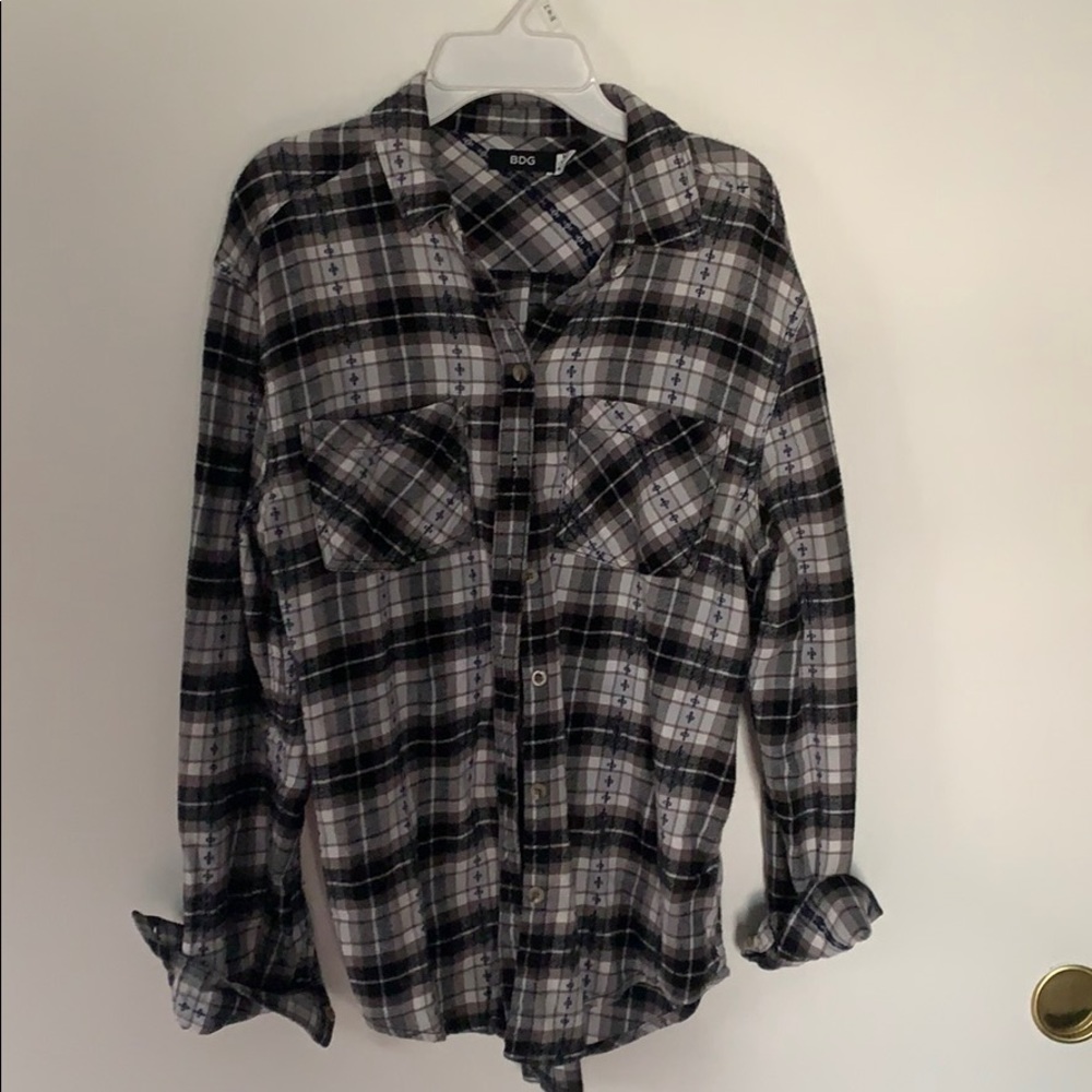 Black plaid flannel